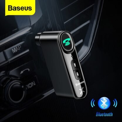 Baseus Aux Car Wireless Audio Receiver Auto Bluetooth compatible 5 0 Car Kit Adapter Handsfree Speaker