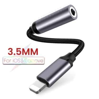 For iPhone 3 5mm AUX Cable Adapter For iPhone 13 12 Pro Adapter Headphone Connector Mini