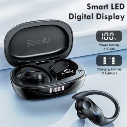 Lenovo LP75 Sports Bluetooth Earphones Wireless Waterproof Headphones HiFi Stereo Noise Reduction Headsets Over Ear Earbuds 2