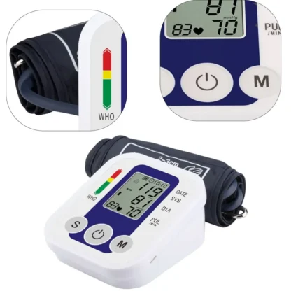 Arm Blood Pressure Monitor BP Equipment Automatic Professional Medical Portable Tonometer Digital Tensiometer Heart Rate Monitor 1